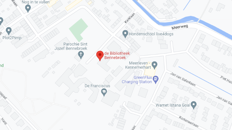 kaart locatie de Bibliotheek Bennebroek