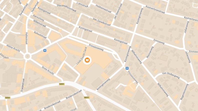 kaart locatie de Bibliotheek Zandvoort