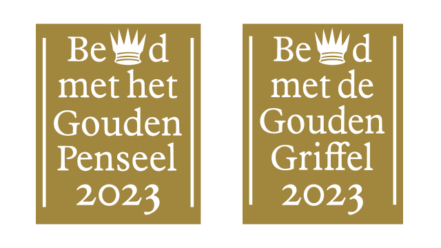 afbeelding logo gouden griffel en penseel